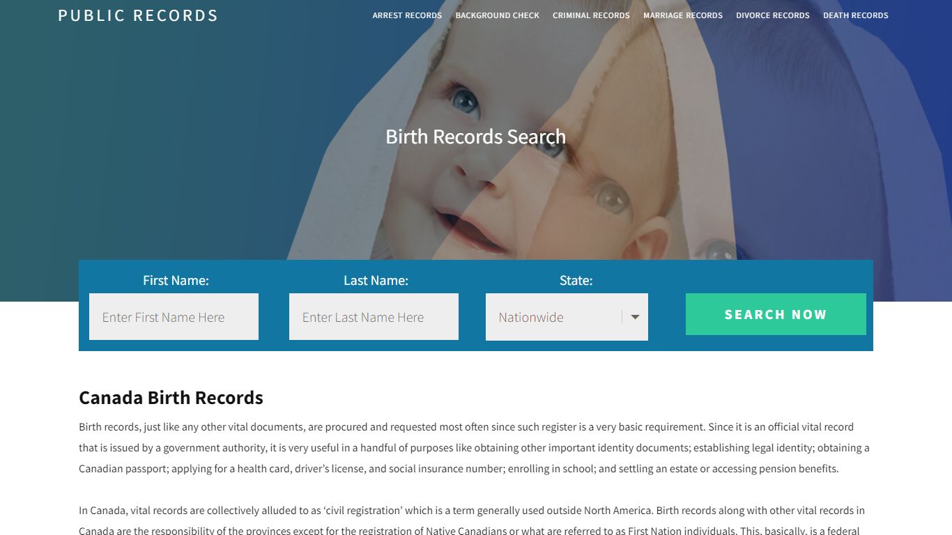 Canada Birth Records | Enter Name and Search. 14Days Free - Public Records